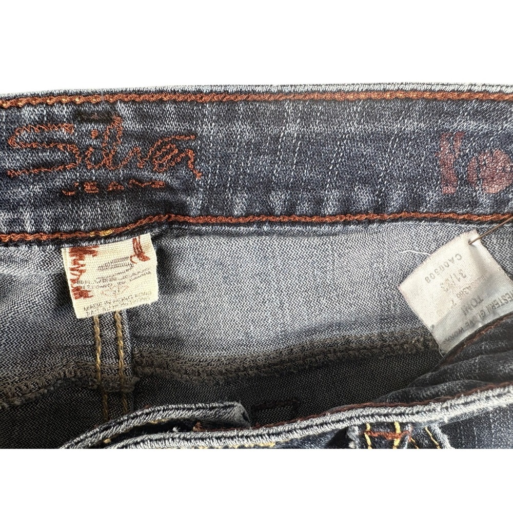 Silver Co. Toni Western Glove Works‎ Bootcut Jeans Womens 31x32 Blue Low Rise - Picture 4 of 7